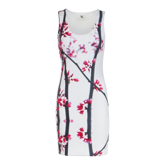 Cherry Blossom Tree Bodycon Dress - Picture 6 of 12